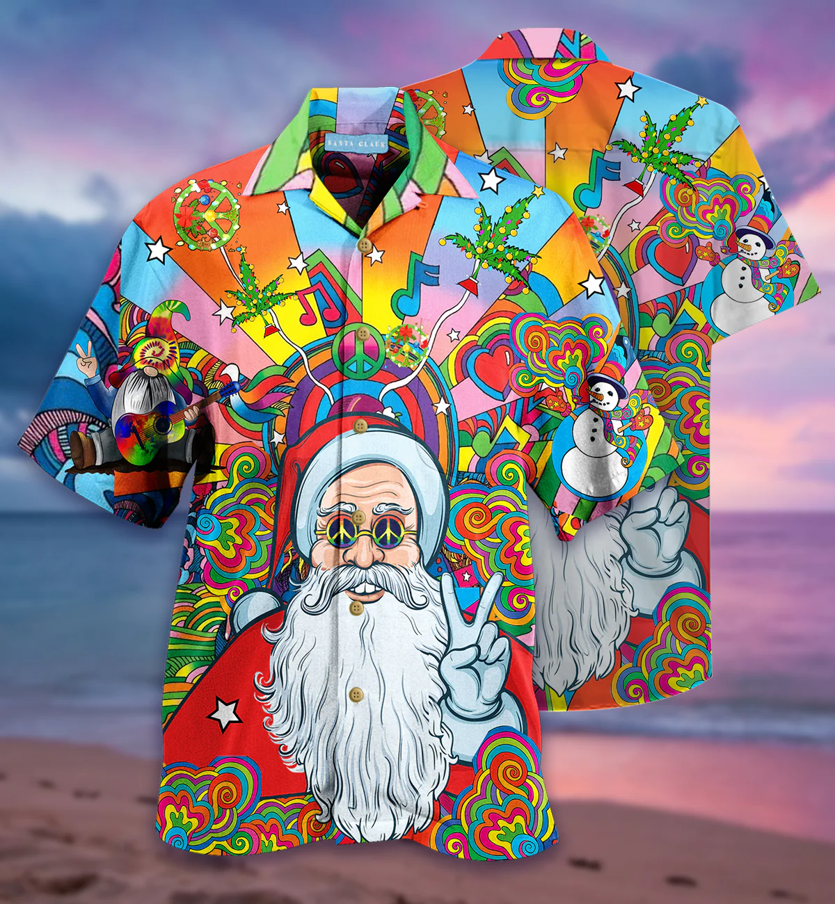 Merry Peacemas Santa Claus Trendy Hawaiian Shirt