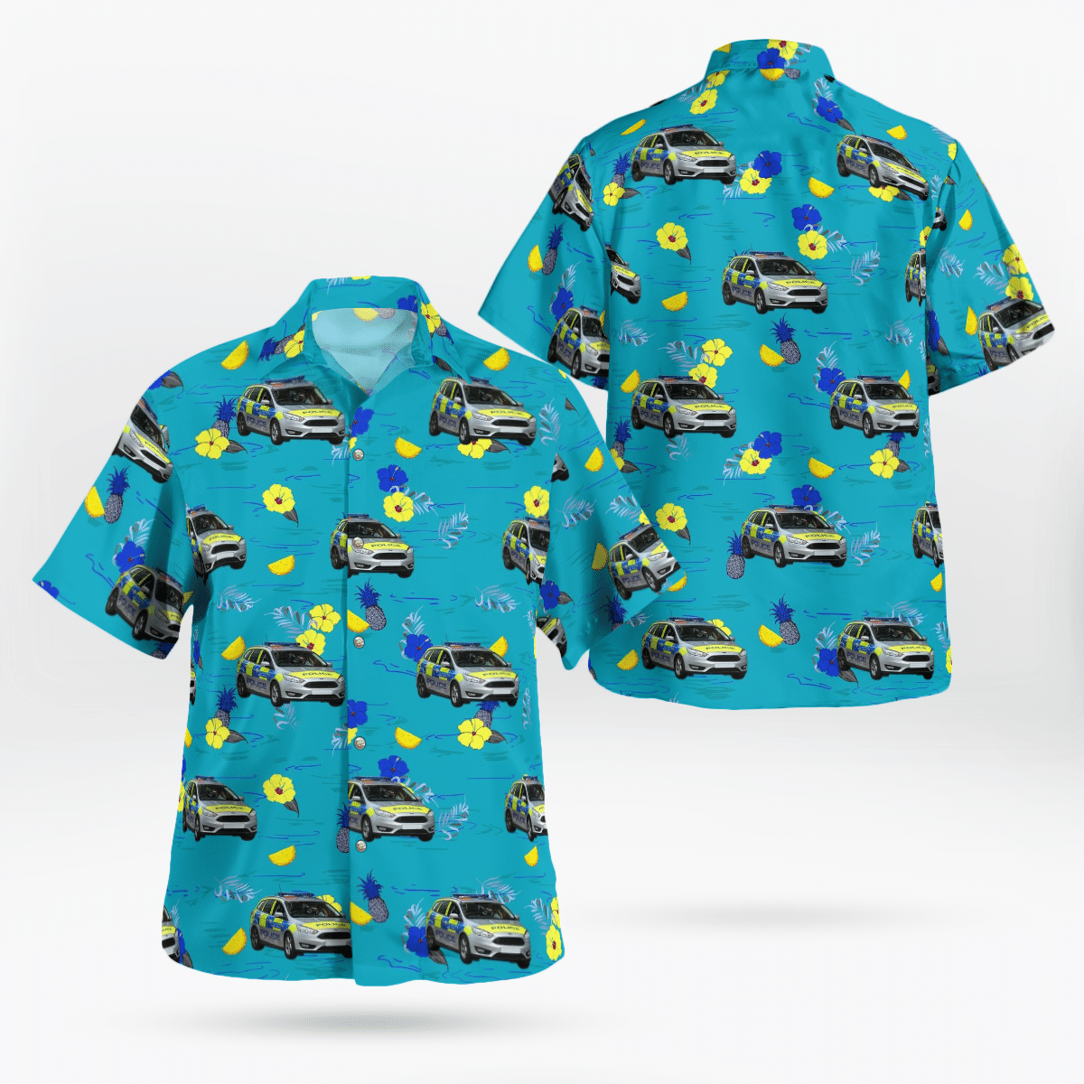 Metropolitan Police Service Ford Focus Incident Response Vehicle Hawaiian Shirt
