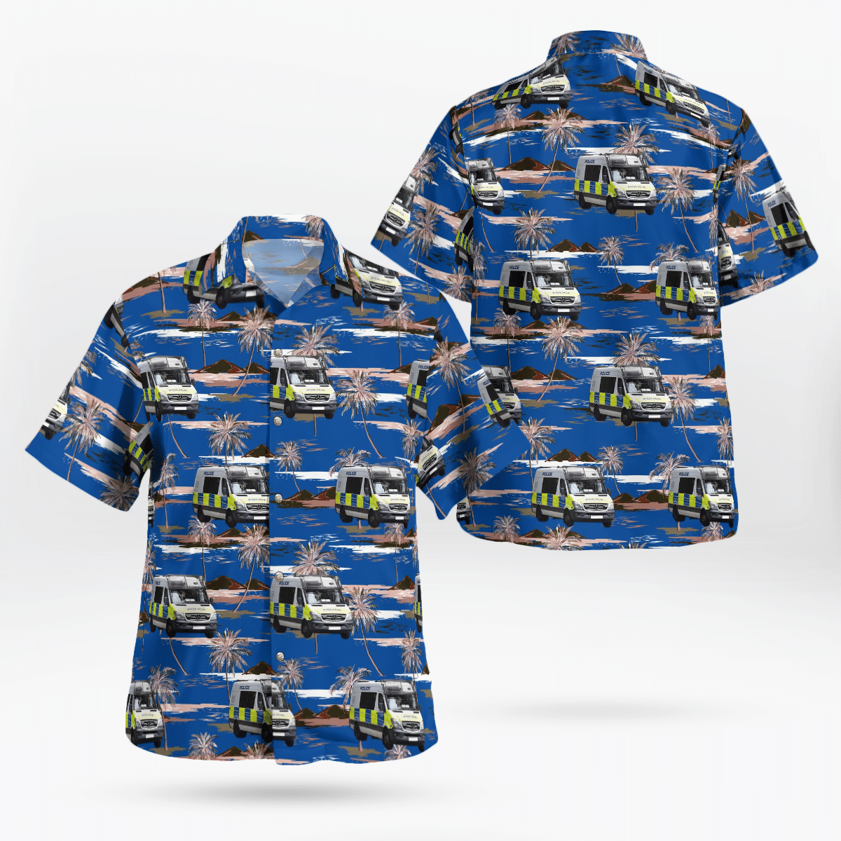 Metropolitan Police Service Public Order Vehicle Used By The Territorial Support Group Hawaiian Shirt
