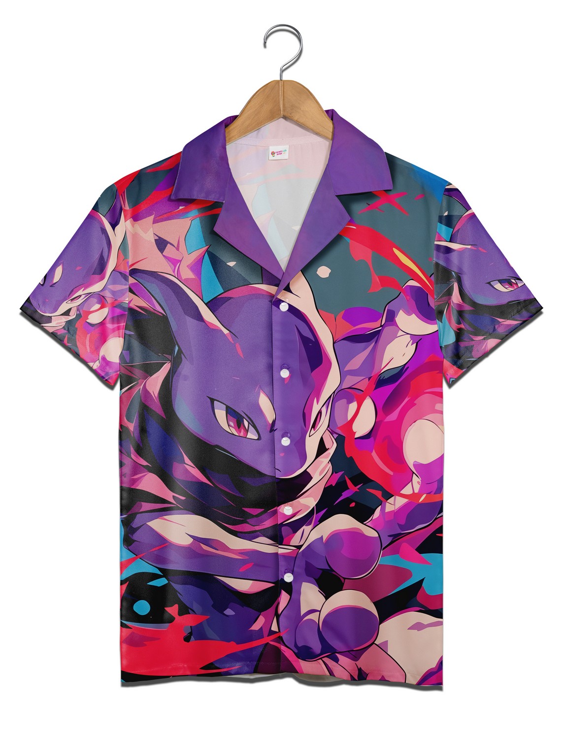 Mewtwo Pokemon Hawaiian Shirt, Mewtwo Attack Aloha Shirt, Anime Pokemon Fans Shirt Mewtwo Pokemon Hawaiian Shirt, Mewtwo Attack Aloha Shirt, Anime Pokemon Fans Shirt