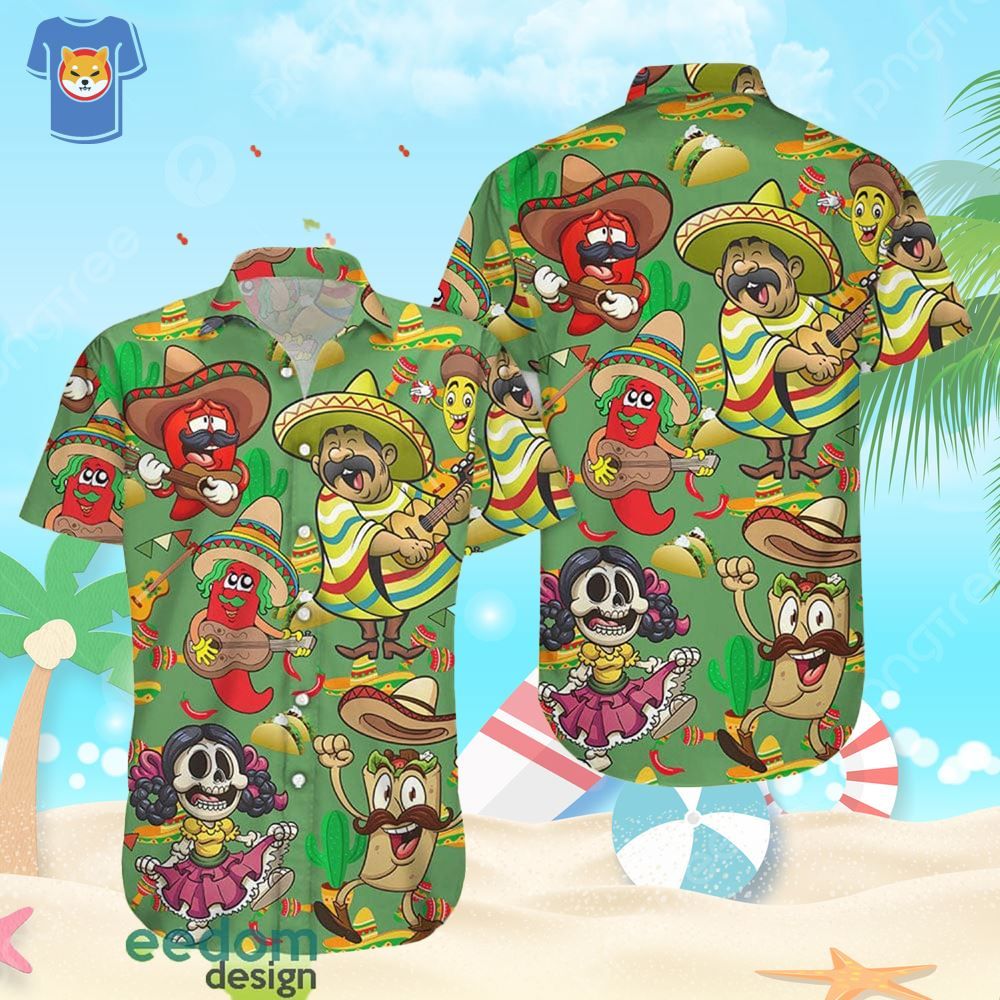 Mexican Festival With Taco Food Aloha Beach Gift Hawaiian Shirt For Men And Women