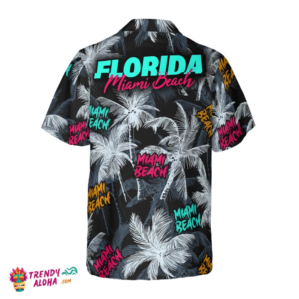 Miami Beach Coconut Tree Seamless Hawaiian Shirt Miami Beach Coconut Tree Seamless Hawaiian Shirt