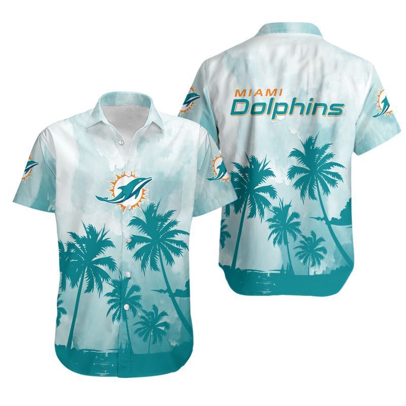 Miami Dolphins Coconut Trees NFL Hawaiian Shirt: Perfect Gift for Fans, Graphic Print