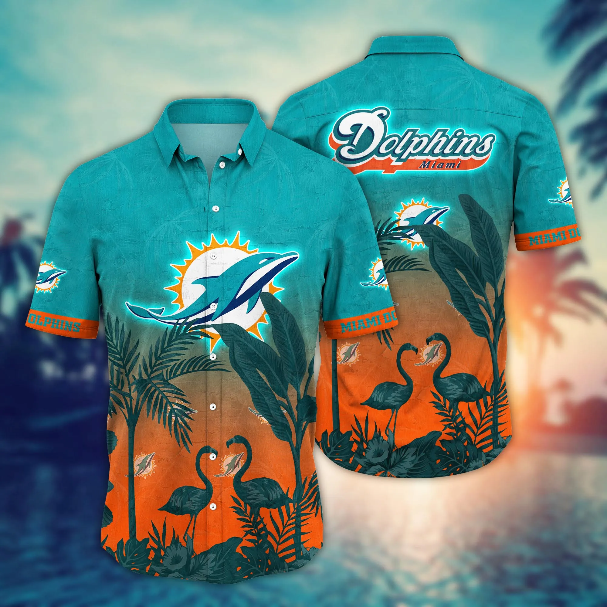 Miami Dolphins NFL Hawaiian Shirt Sunningtime Aloha Shirt