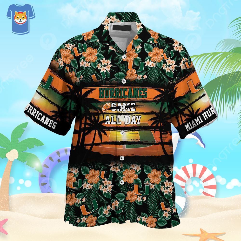 Miami Hurricanes Floral Pattern For Sports Enthusiast This Year Beach Summer Hawaiian Shirt