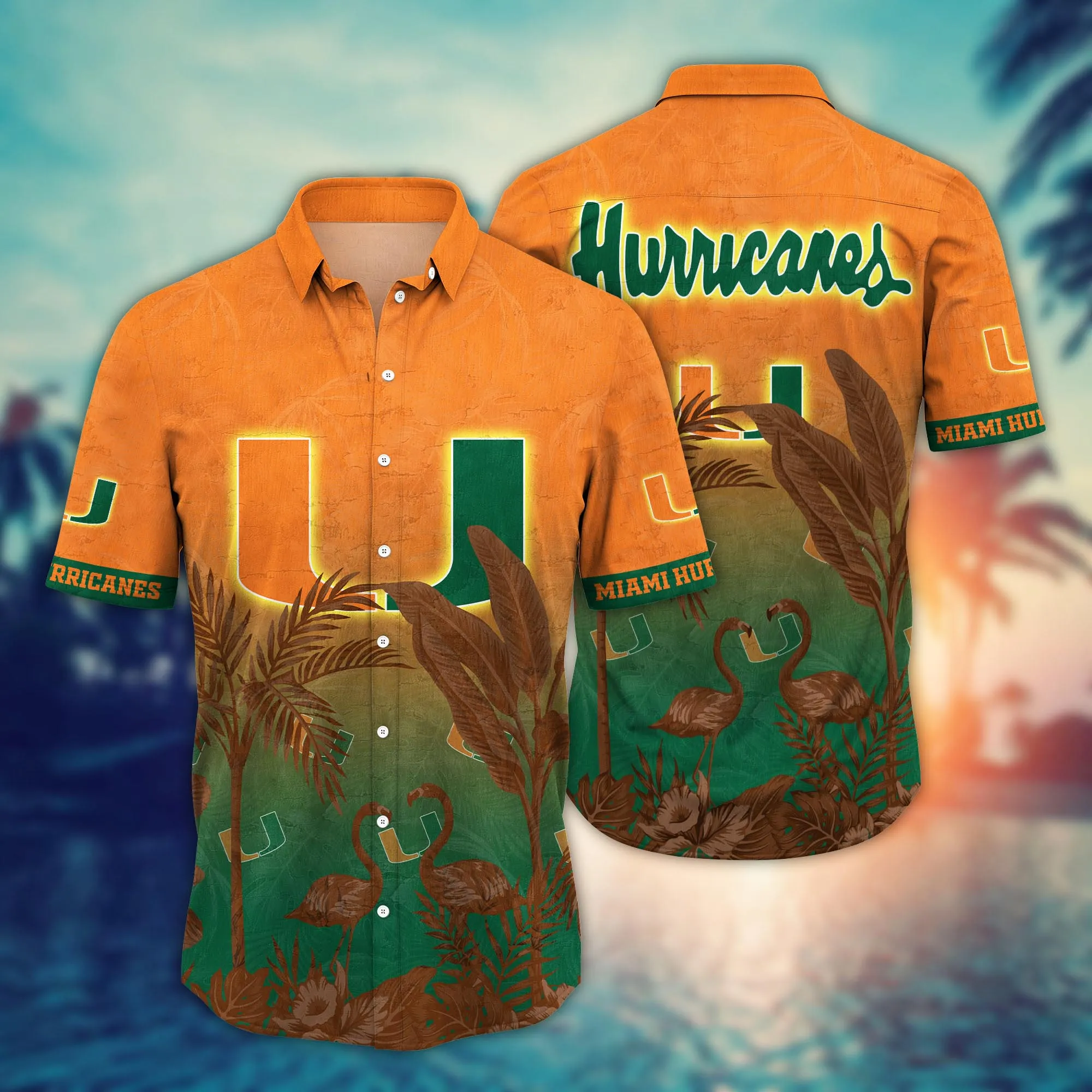 Miami Hurricanes NCAA Hawaiian Shirt Breaktime Football Celebration Shirts Miami Hurricanes NCAA Hawaiian Shirt Breaktime Football Celebration Shirts
