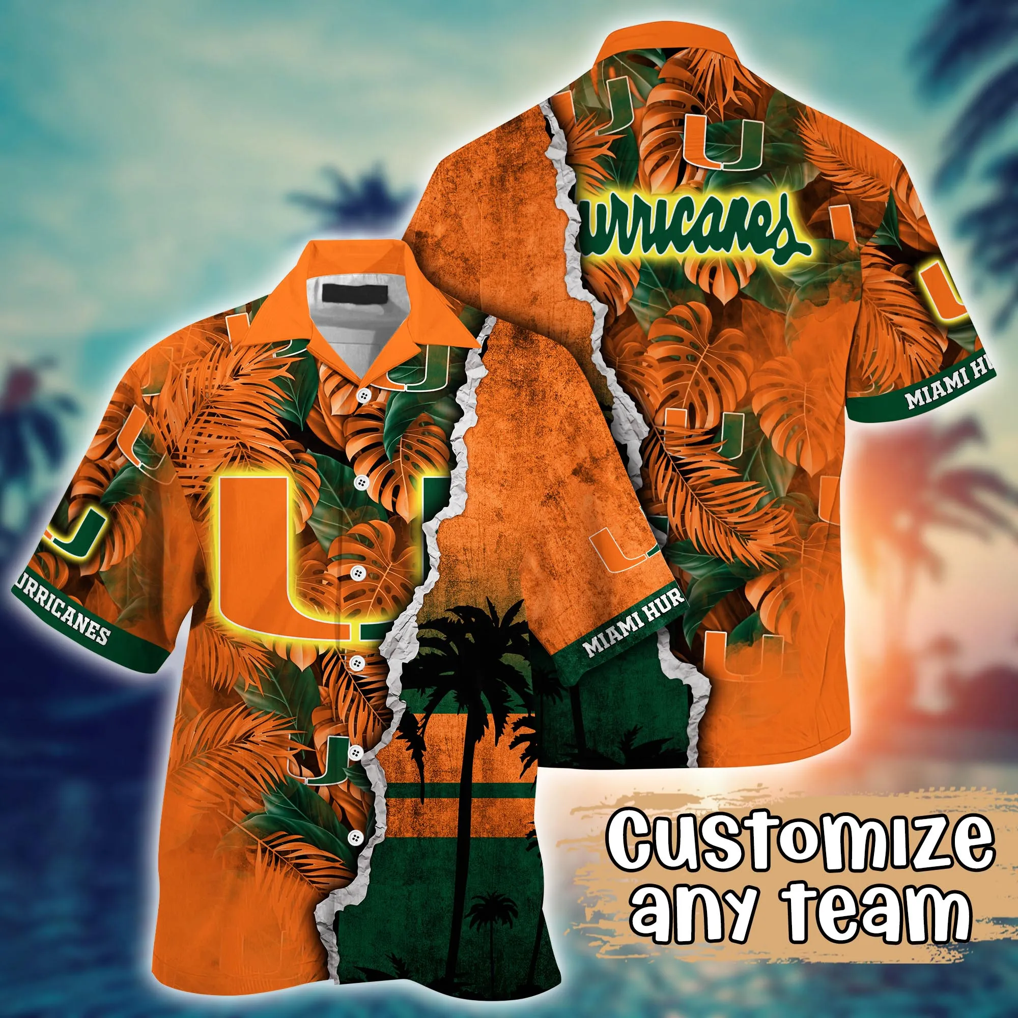 Miami Hurricanes NCAA Hawaiian Shirt Custom Warmth Aloha Shirt Miami Hurricanes NCAA Hawaiian Shirt Custom Warmth Aloha Shirt