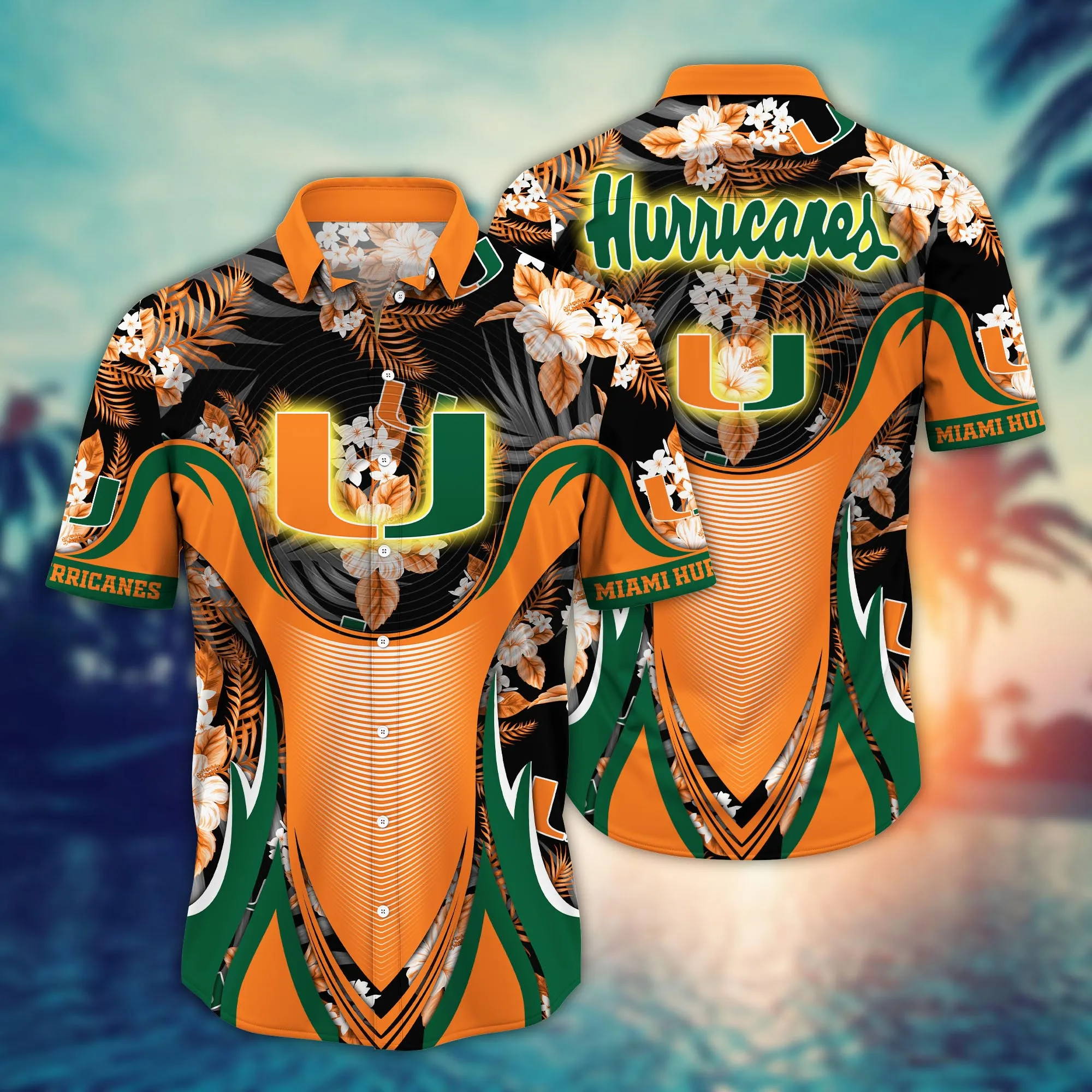 Miami Hurricanes NCAA Hawaiian Shirt Long Days Aloha Shirt Miami Hurricanes NCAA Hawaiian Shirt Long Days Aloha Shirt