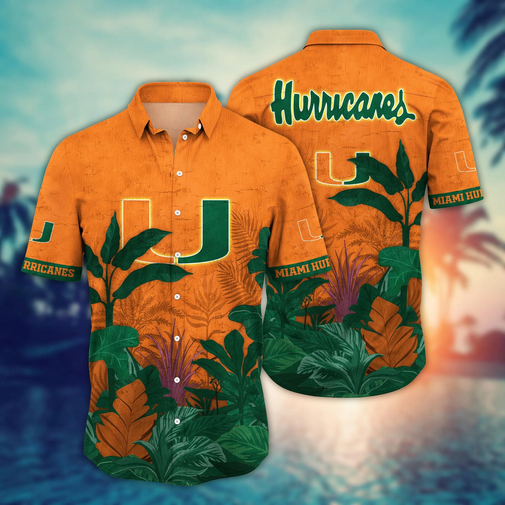 Miami Hurricanes NCAA Hawaiian Shirt Seaside Aloha Shirt