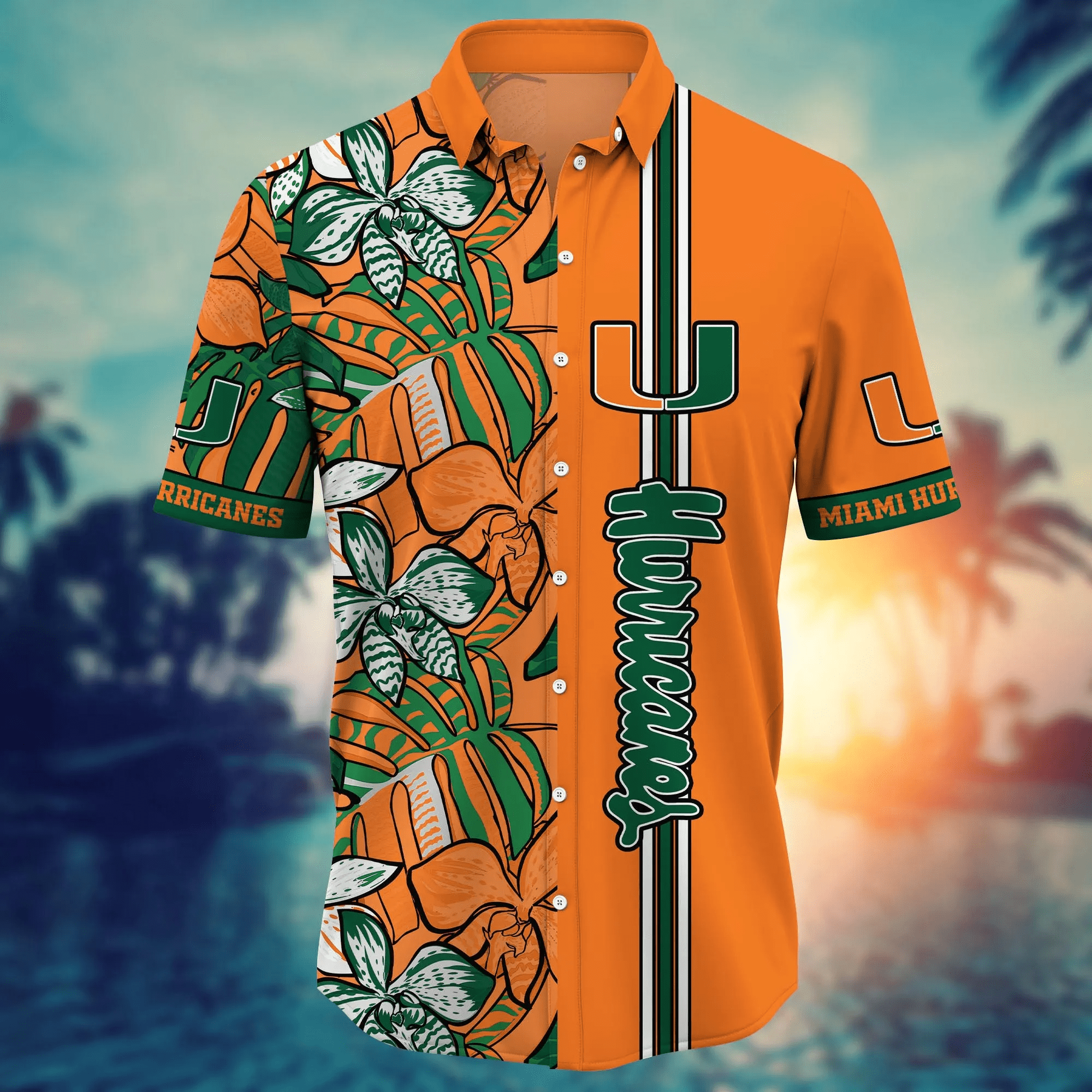 Miami Hurricanes NCAA Hawaiian Shirt Sunlight Aloha Shirt