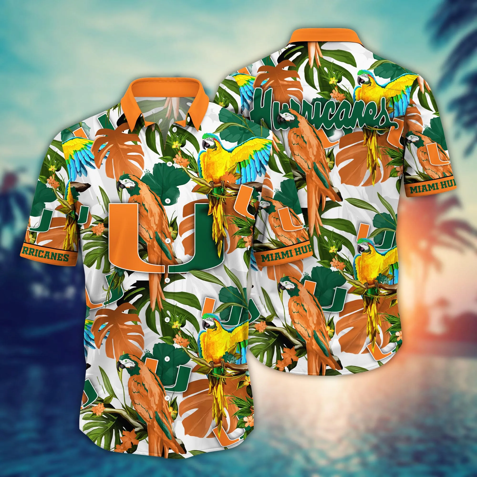 Miami Hurricanes NCAA Hawaiian Shirt Vacation Spotstime Aloha Shirt Miami Hurricanes NCAA Hawaiian Shirt Vacation Spotstime Aloha Shirt