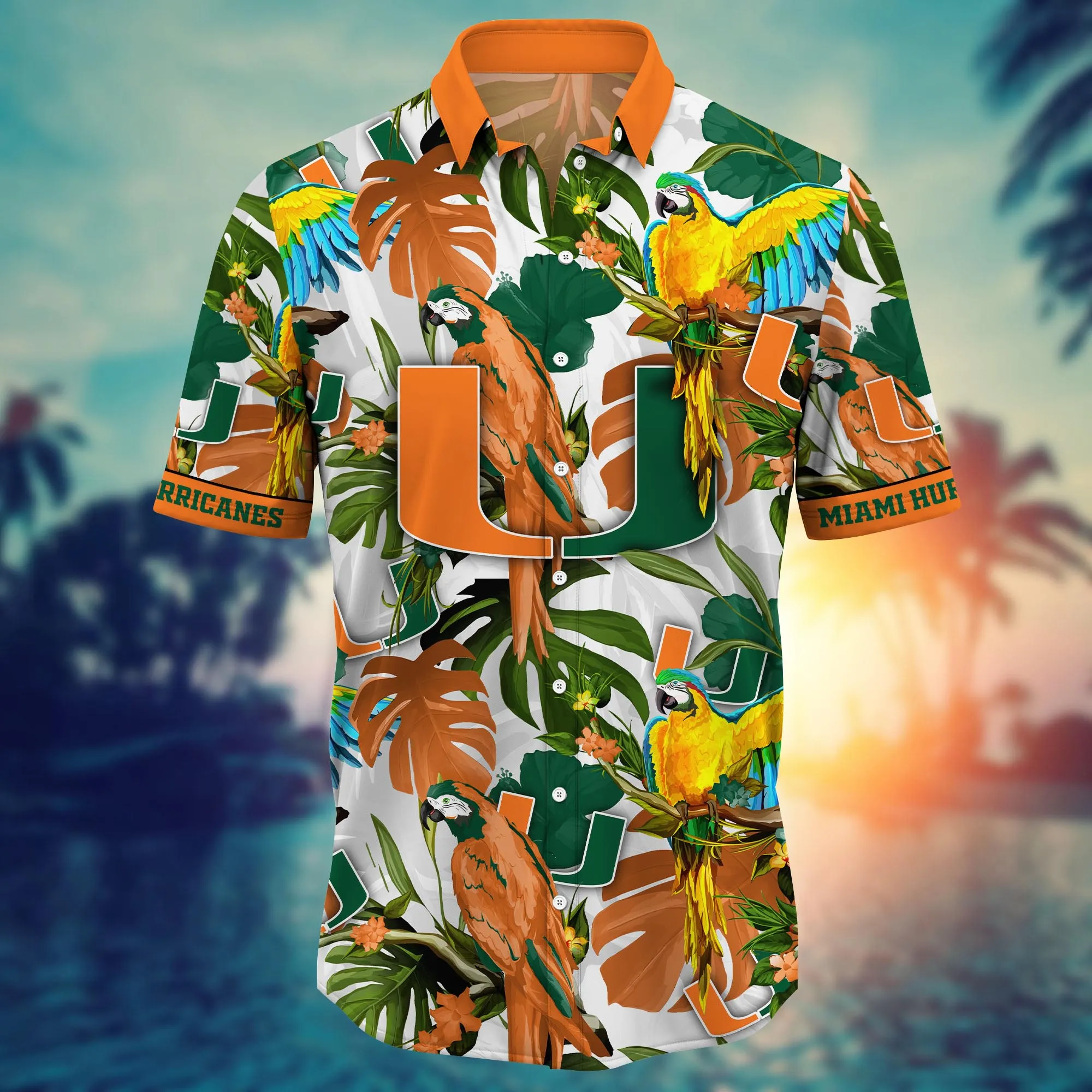 Miami Hurricanes NCAA Hawaiian Shirt Vacation Spotstime Aloha Shirt