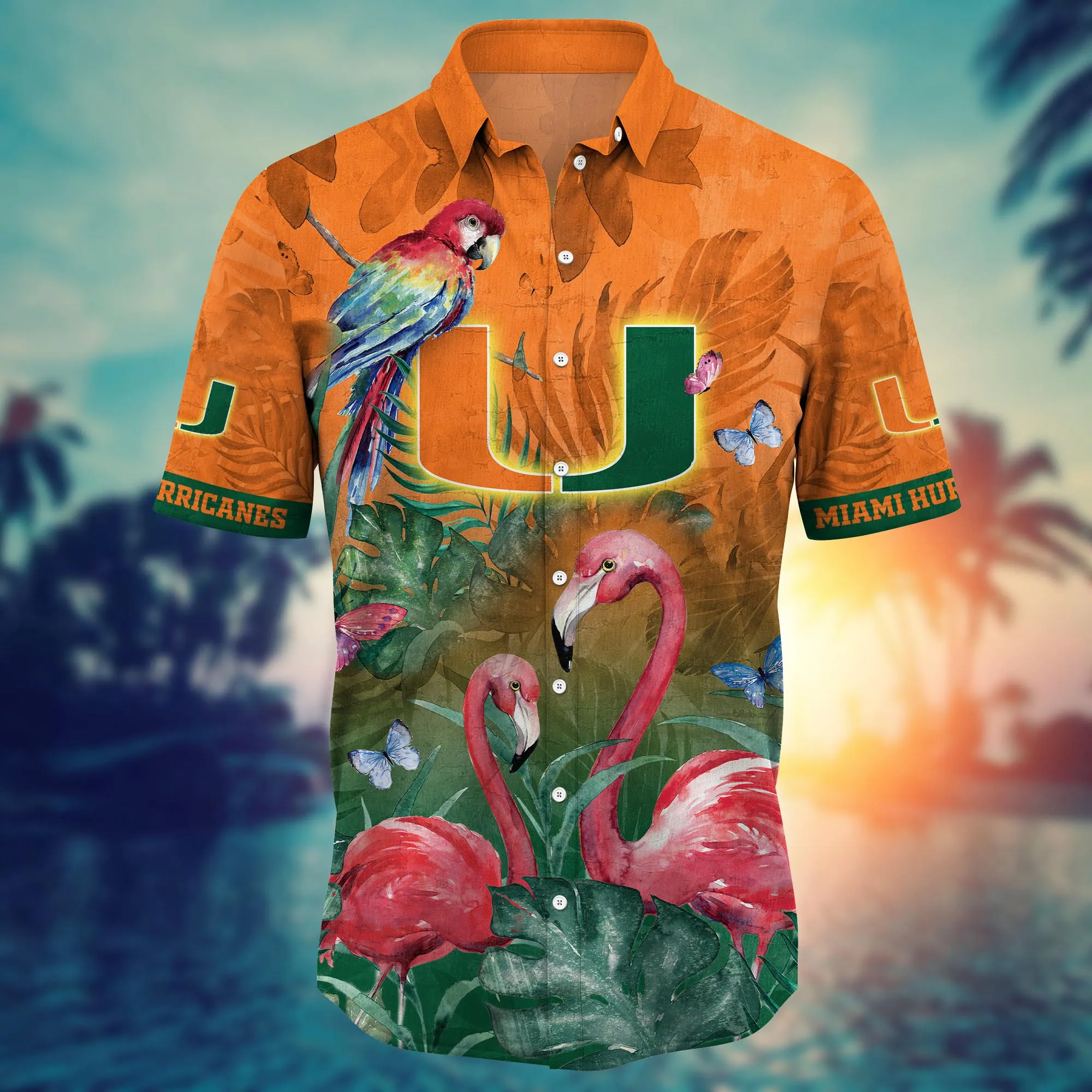 Miami Hurricanes NCAA Hawaiian Shirt Vacation Time Aloha Shirt