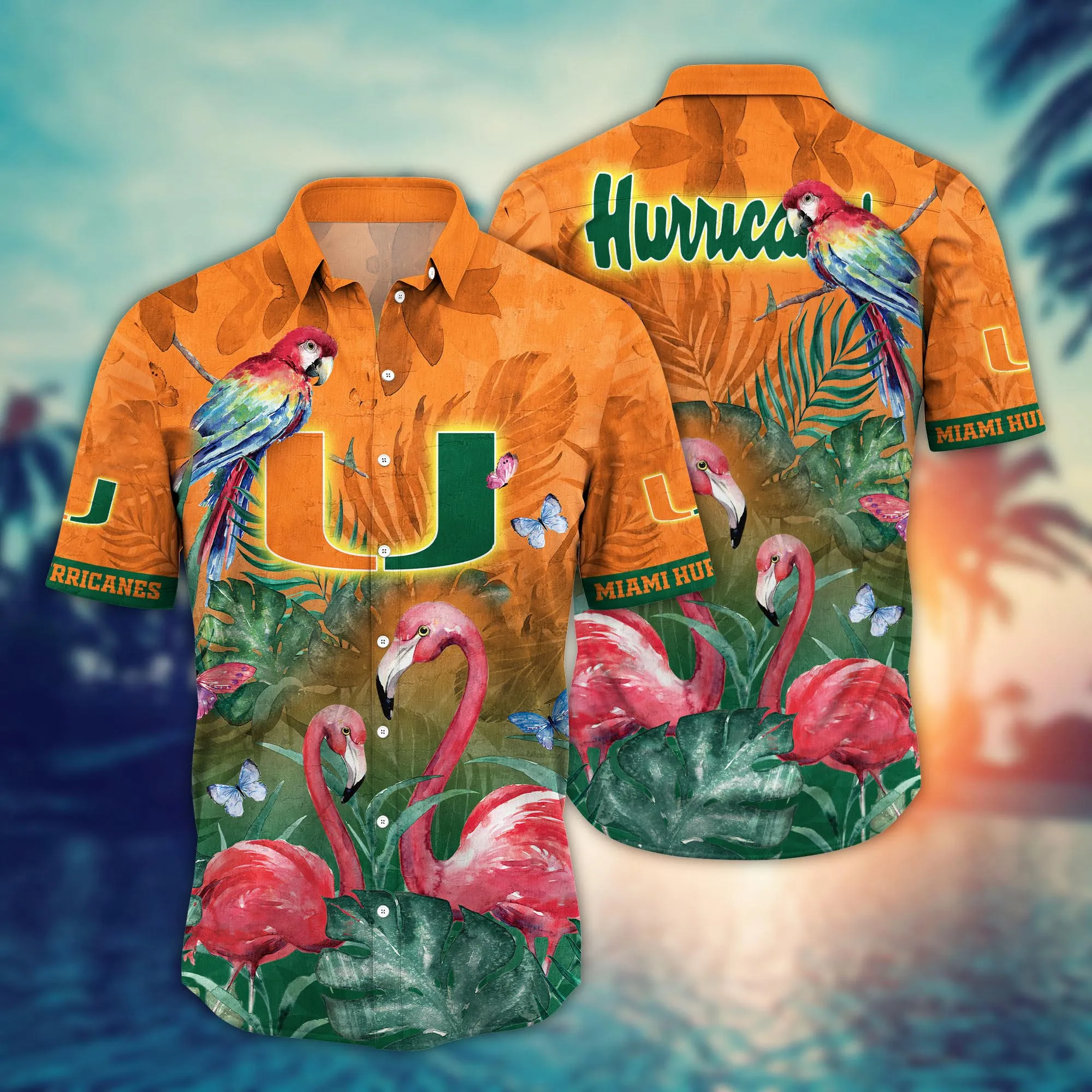 Miami Hurricanes NCAA Hawaiian Shirt Vacation Time Aloha Shirt Miami Hurricanes NCAA Hawaiian Shirt Vacation Time Aloha Shirt