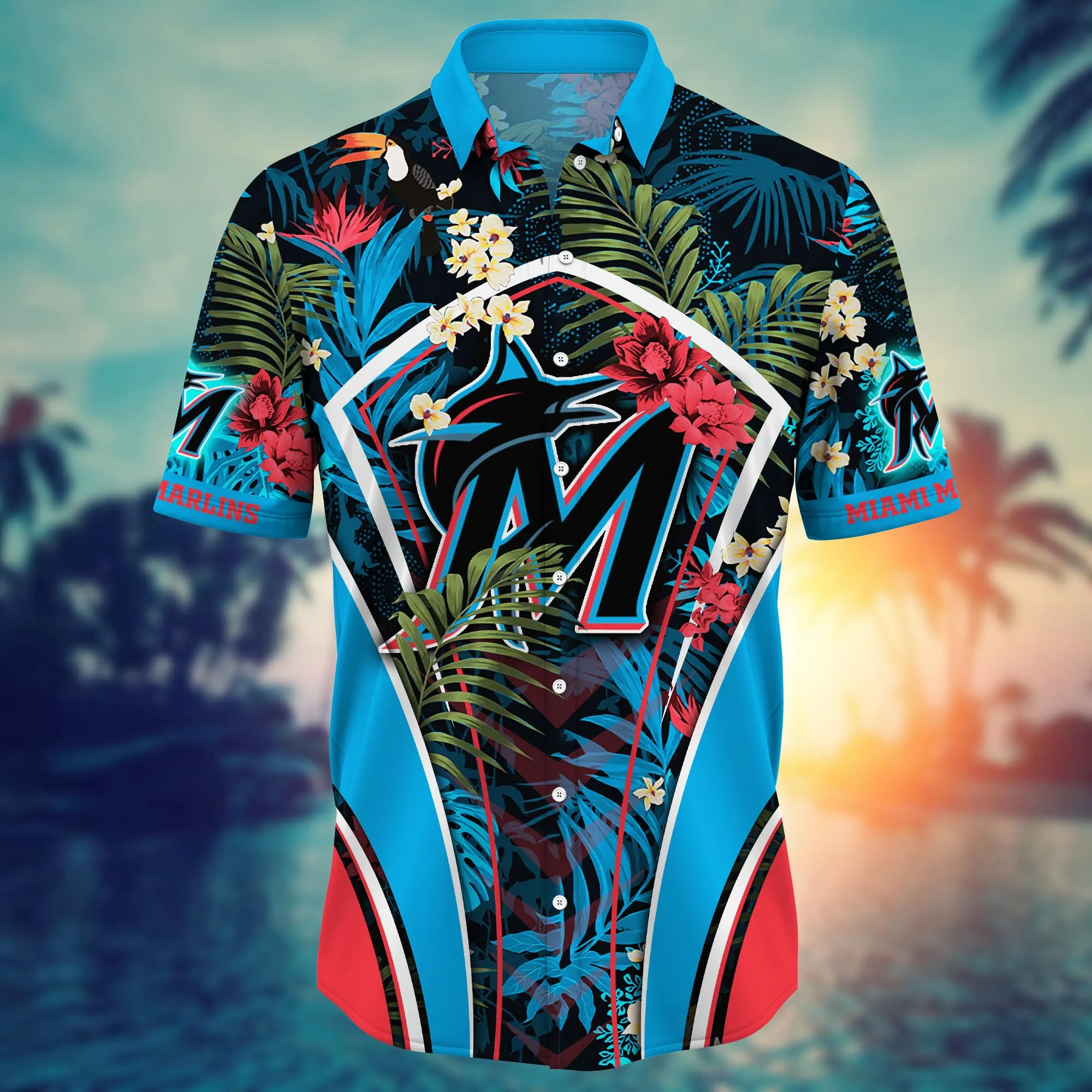 Miami Marlins MLB Hawaiian Shirt Break Aloha Shirt