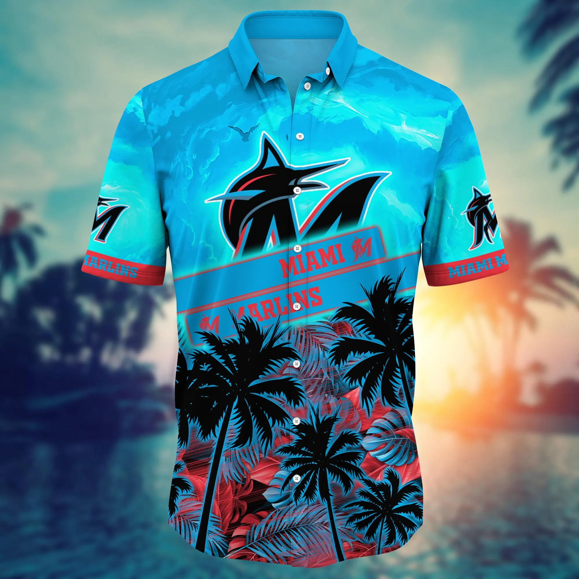 Miami Marlins MLB Hawaiian Shirt Lagoon Aloha Shirt