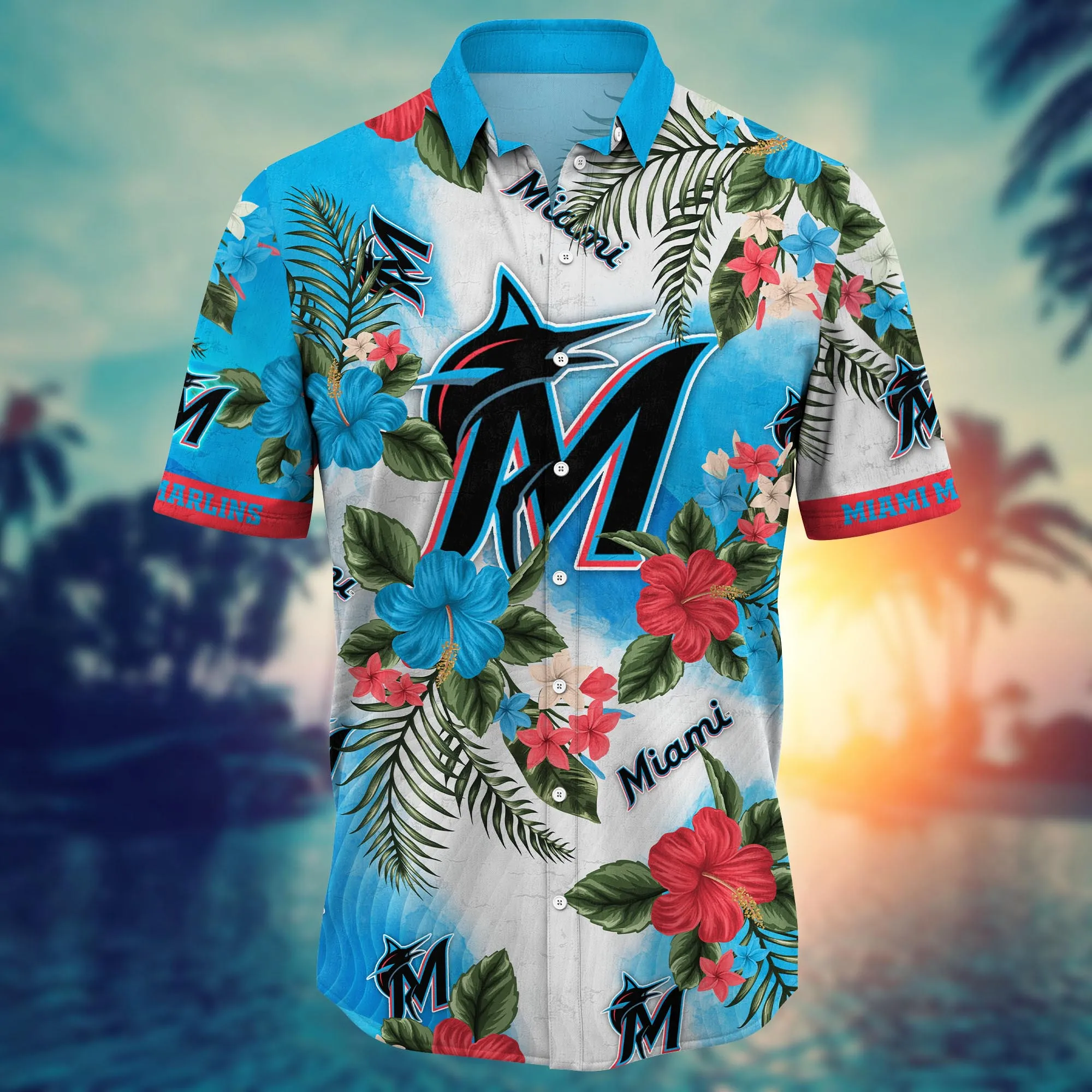 Miami Marlins MLB Hawaiian Shirt Summer Campstime Aloha Shirt
