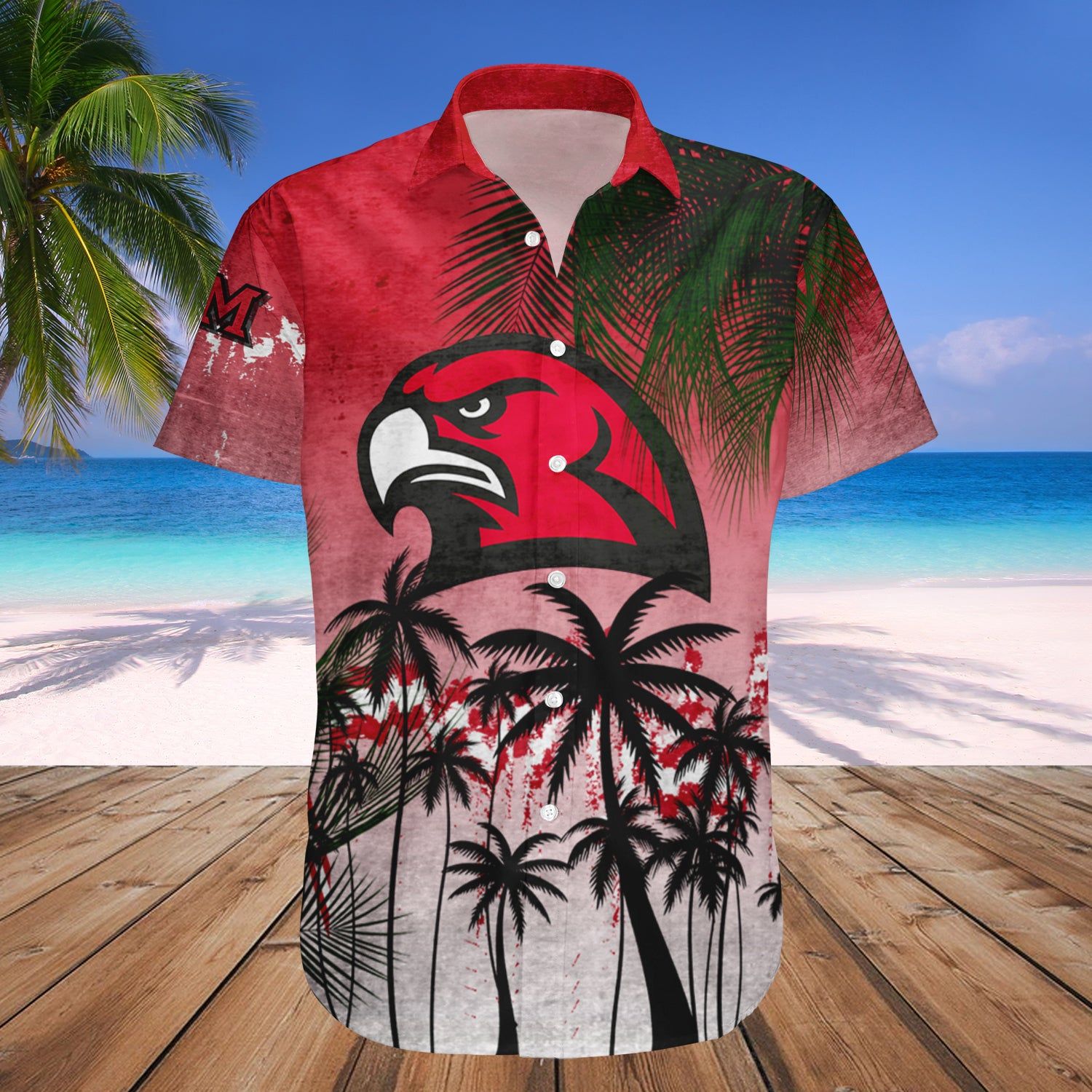 Miami Redhawks Hawaii Shirt Coconut Tree Tropical Grunge – NCAA