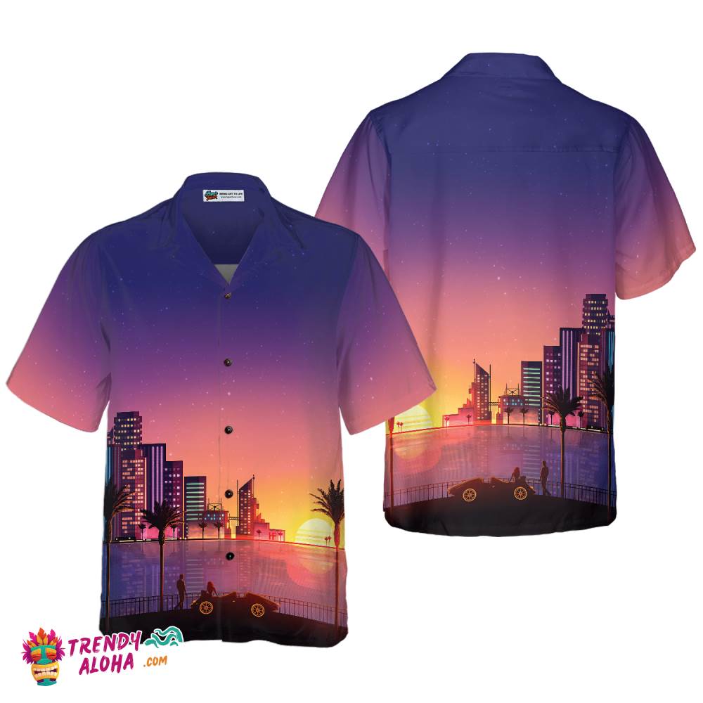 Miami Sunset Hawaiian Shirt Miami Sunset Hawaiian Shirt