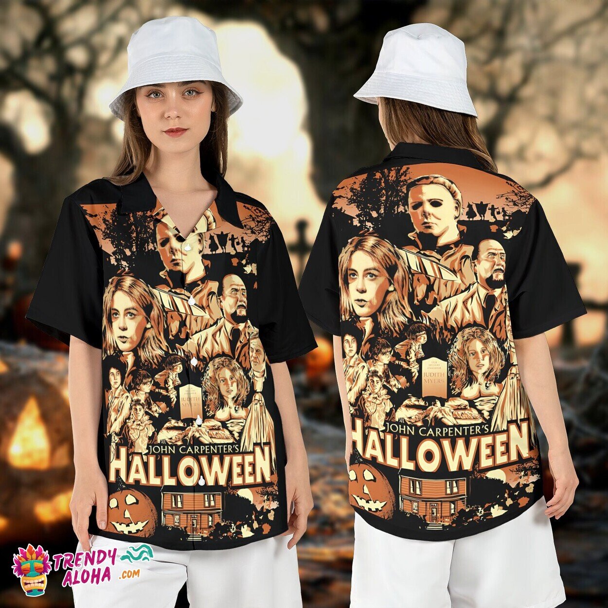 Michael Myers John Carpenter Halloween Orange Horror Aloha Tee