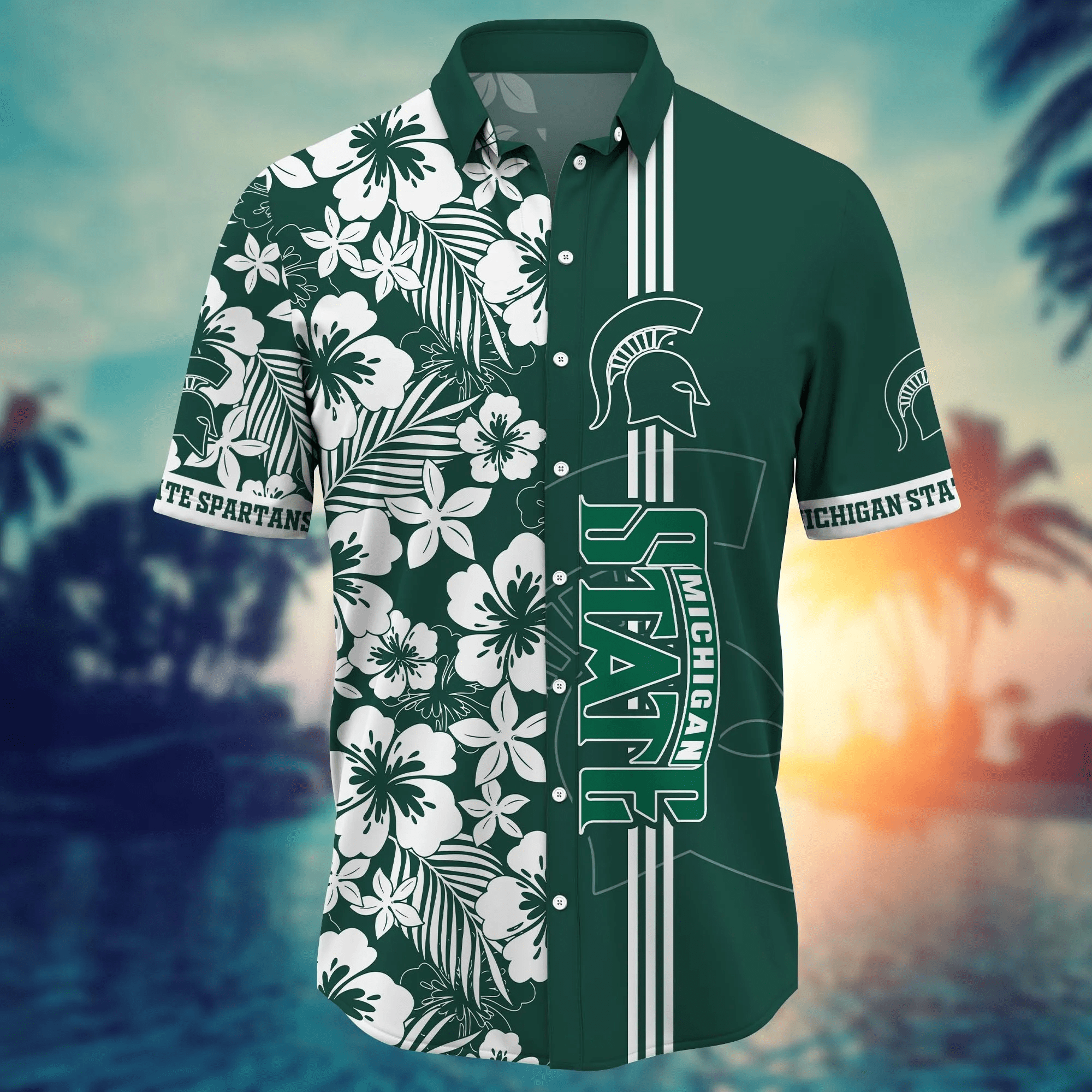 Michigan State Spartans NCAA Hawaiian Shirt Ceiling Fanstime Aloha Shirt