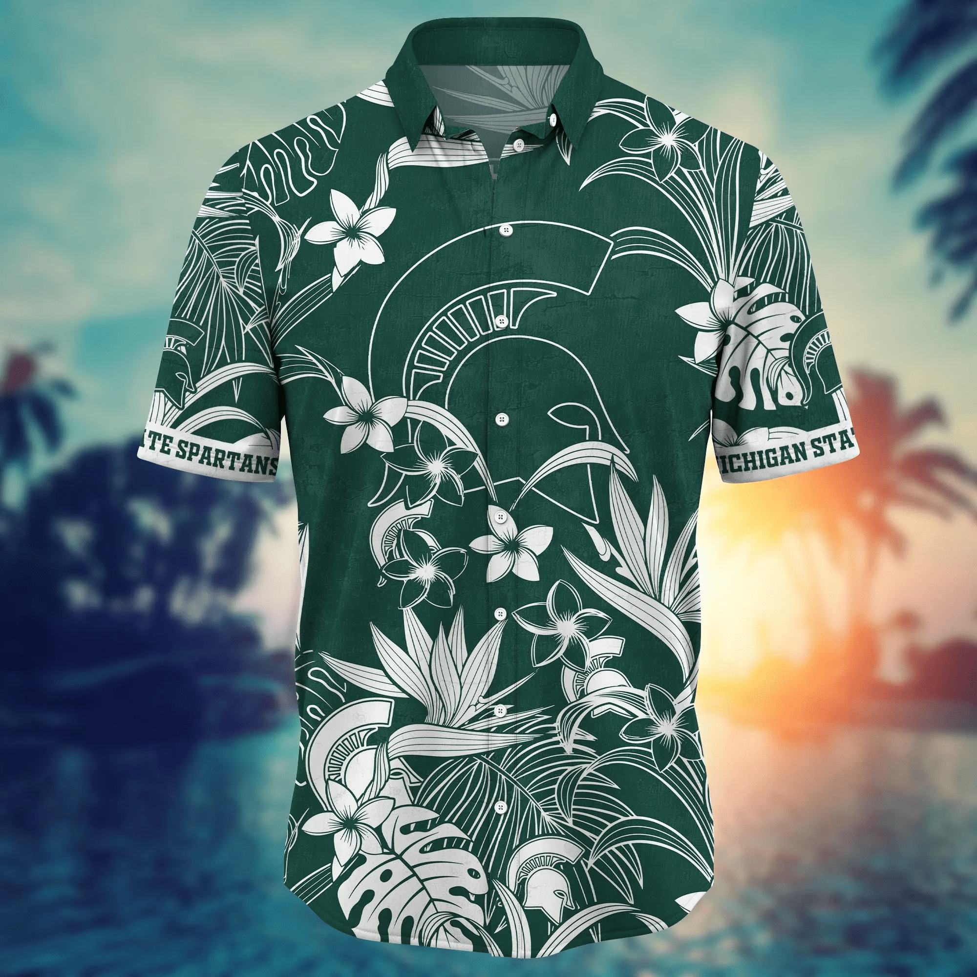 Michigan State Spartans NCAA Hawaiian Shirt Sea Breezetime Aloha Shirt