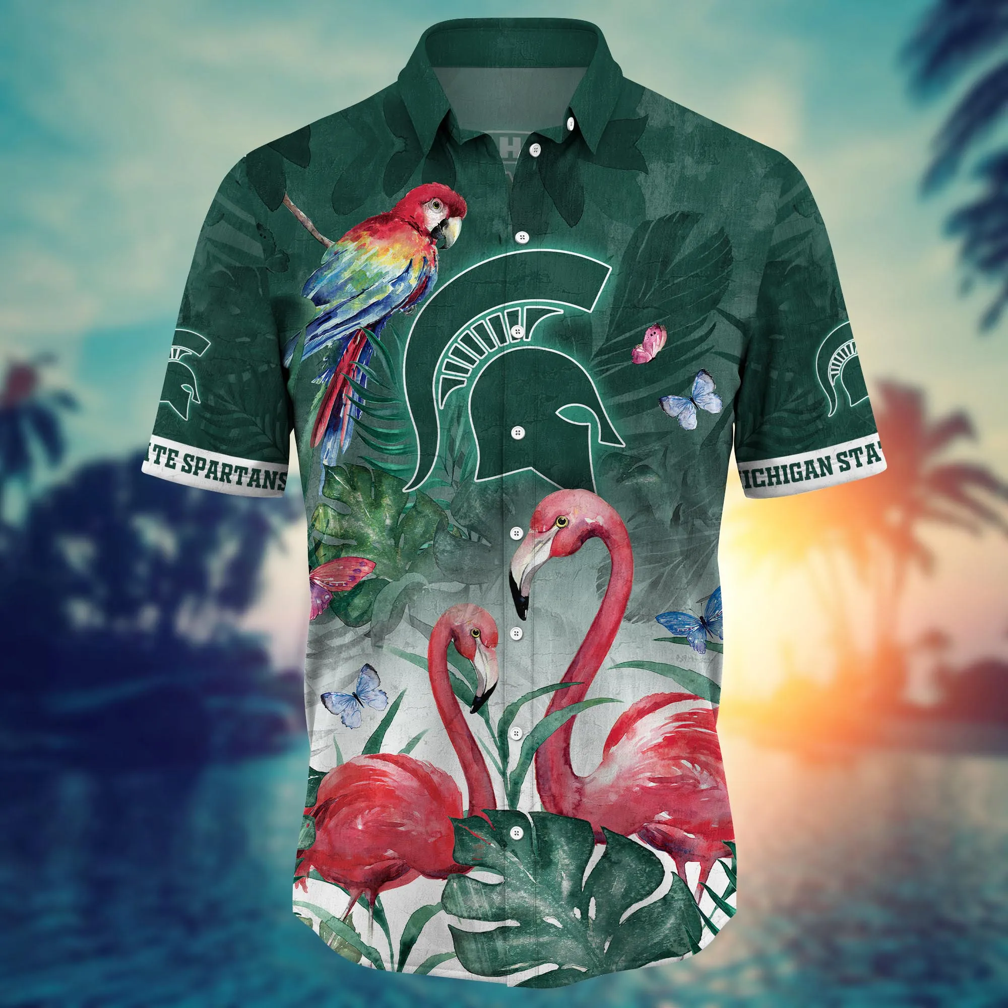 Michigan State Spartans NCAA Hawaiian Shirt Sunbathe Aloha Shirt