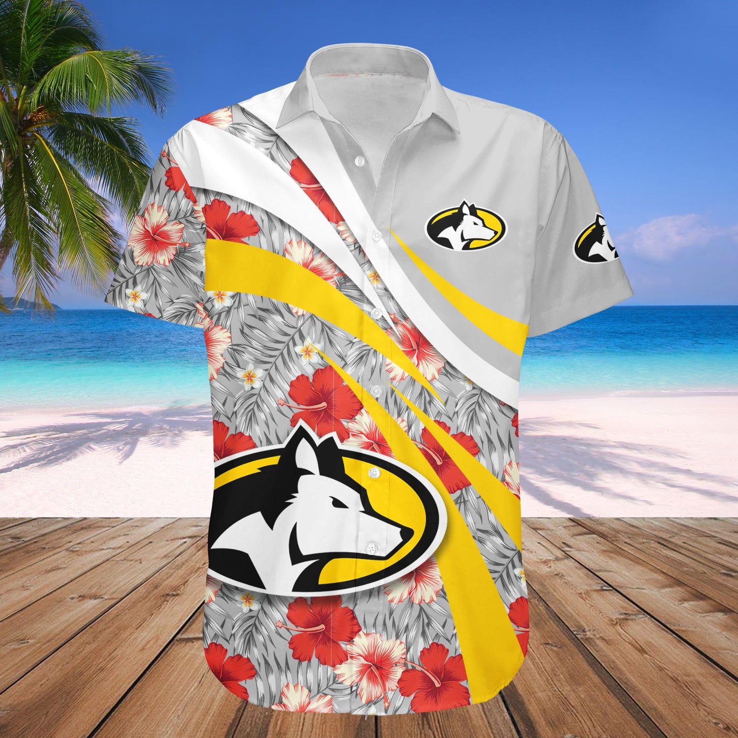 Michigan Tech Huskies Hawaii Shirt Hibiscus Sport Style – NCAA