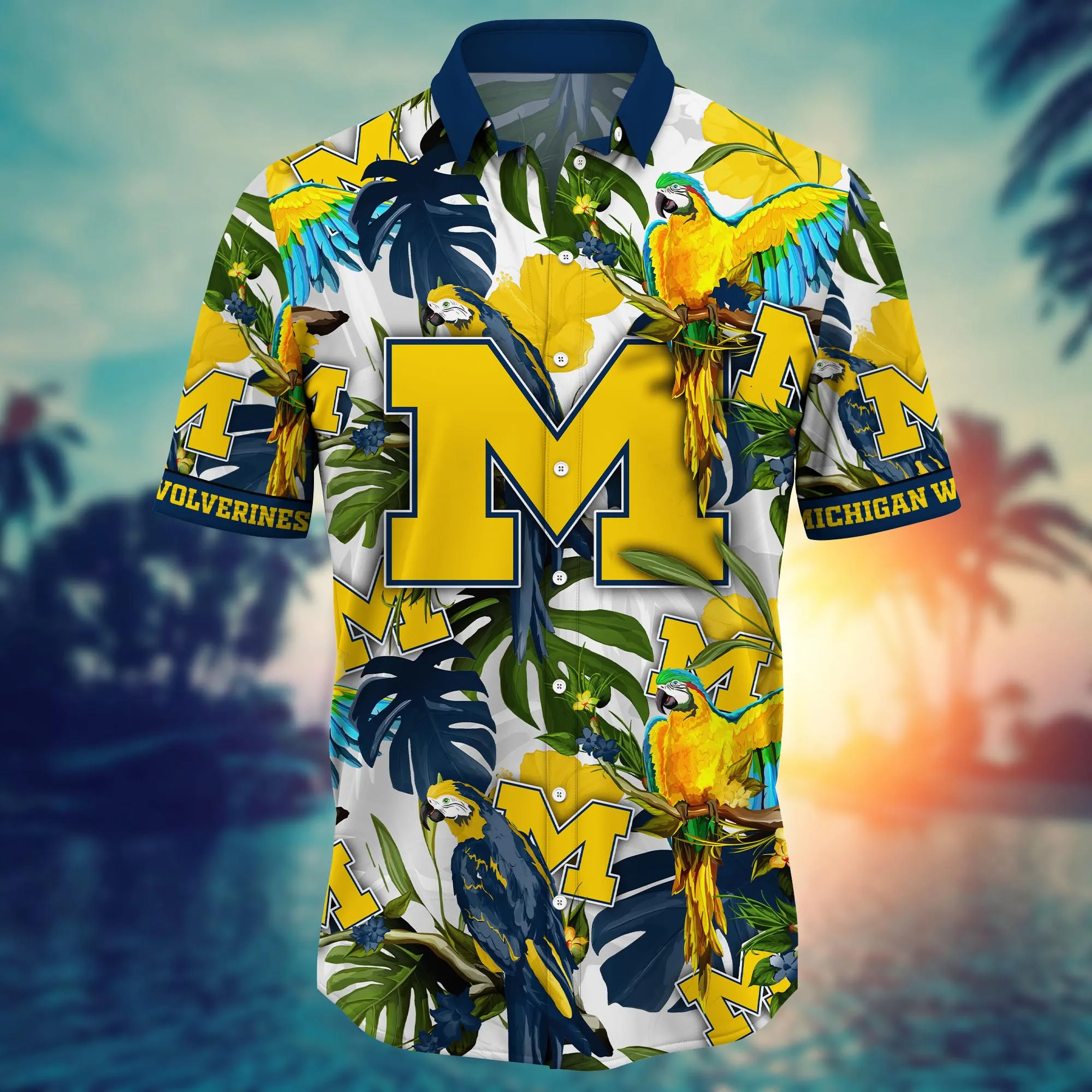 Michigan Wolverines NCAA Hawaiian Shirt Balmytime Aloha Shirt