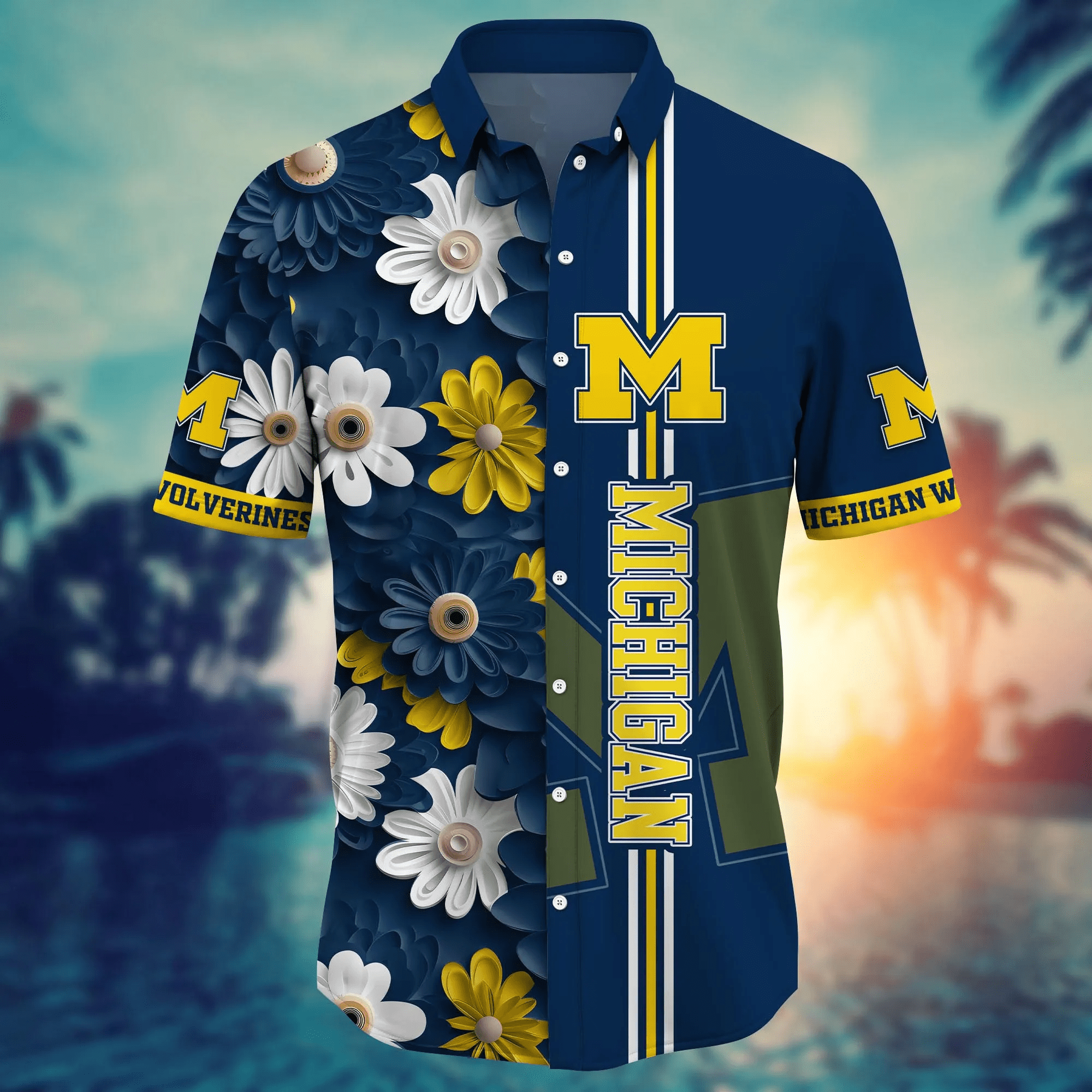 Michigan Wolverines NCAA Hawaiian Shirt Beach Season Aloha Shirt