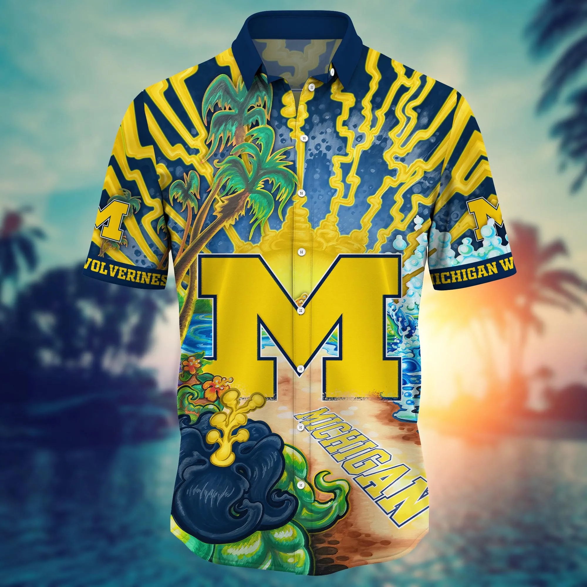 Michigan Wolverines NCAA Hawaiian Shirt Festivalstime Aloha Shirt