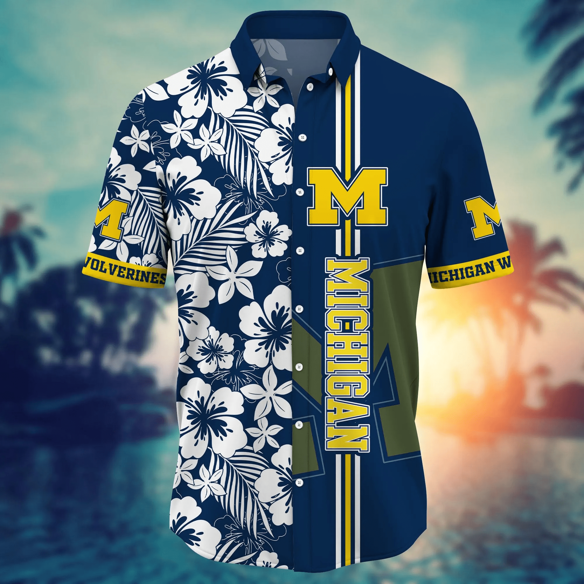 Michigan Wolverines NCAA Hawaiian Shirt Firefliestime Aloha Shirt