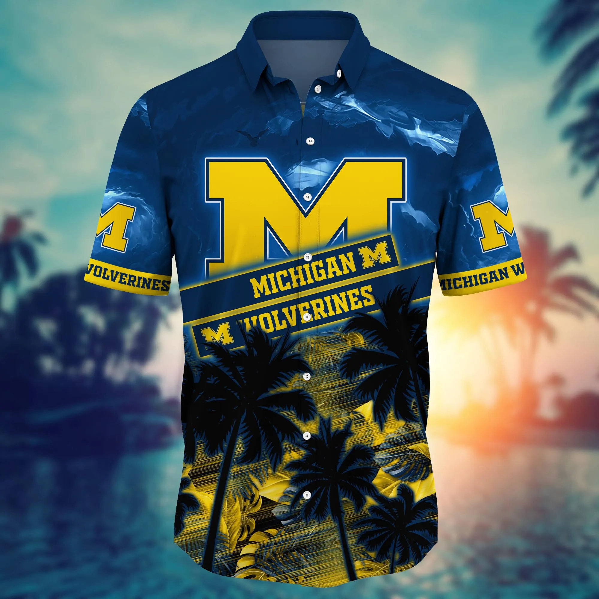 Michigan Wolverines NCAA Hawaiian Shirt July Aloha Shirt