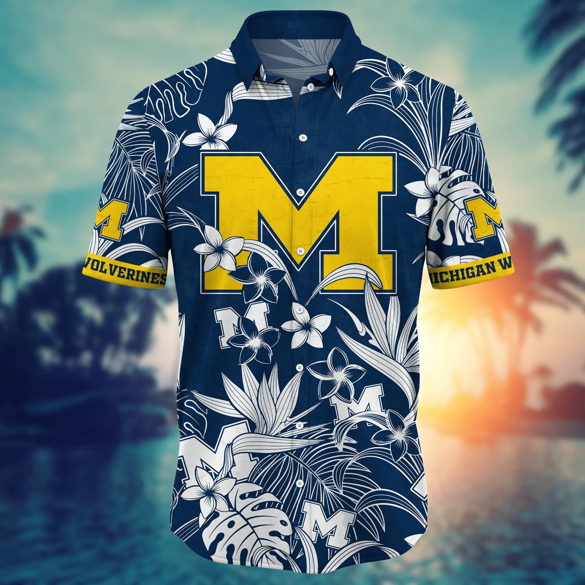 Michigan Wolverines NCAA Hawaiian Shirt Lush Greenerytime Aloha Shirt