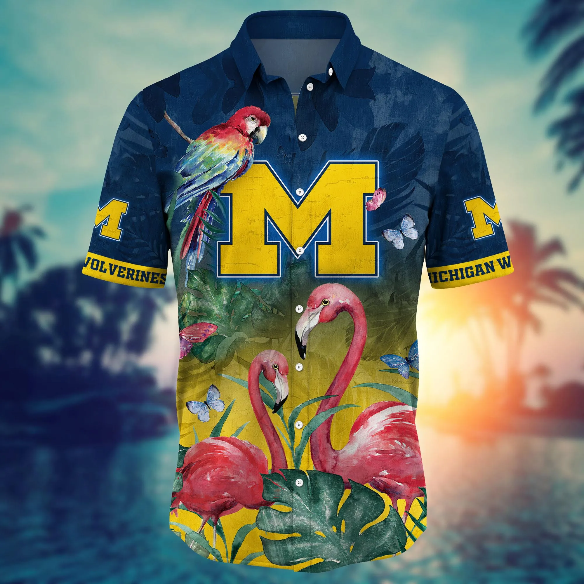 Michigan Wolverines NCAA Hawaiian Shirt Mosquito Bites Soccer Showdown Shirts