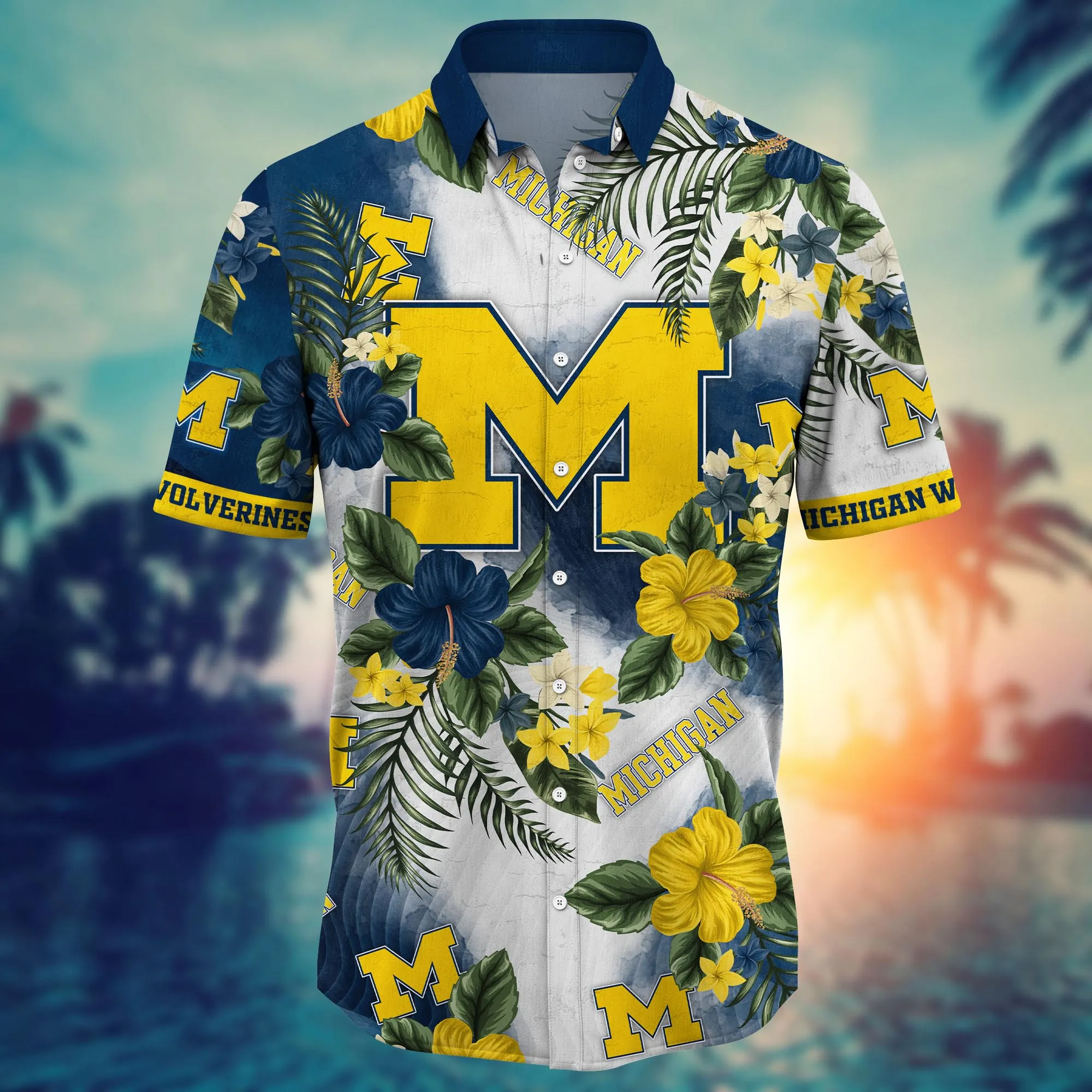 Michigan Wolverines NCAA Hawaiian Shirt Sprinklerstime Aloha Shirt