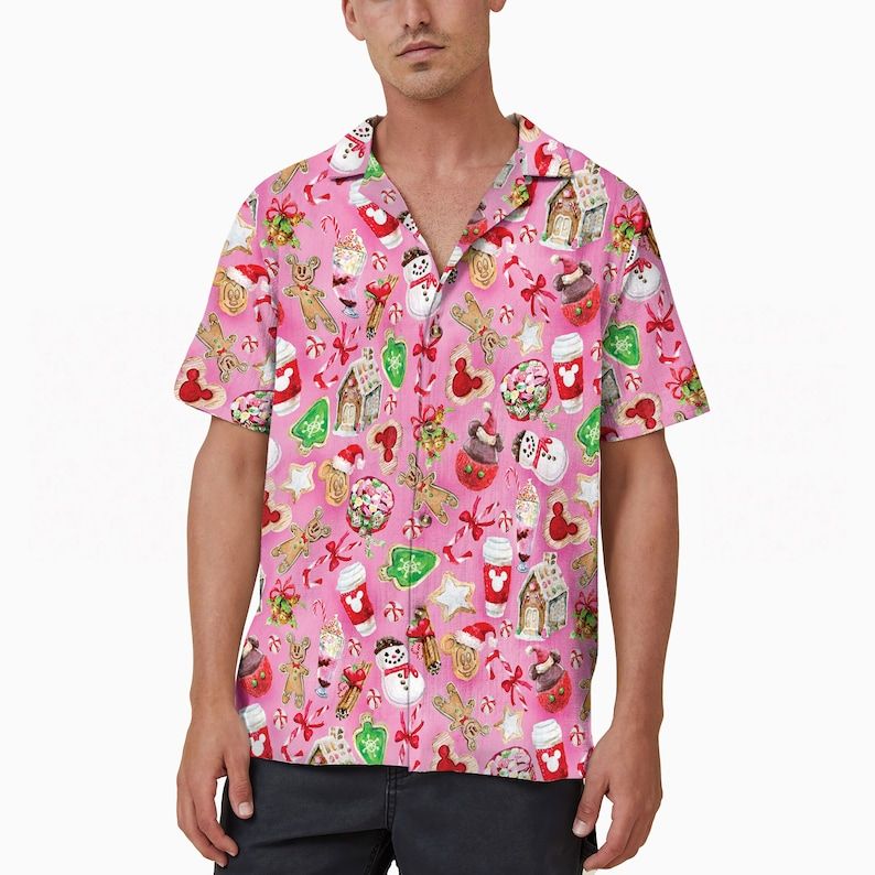Mickey Friends Disney Christmas Hawaiian Shirts Candy Xmas Merry Mickey Friends Disney Christmas Hawaiian Shirts Candy Xmas Merry