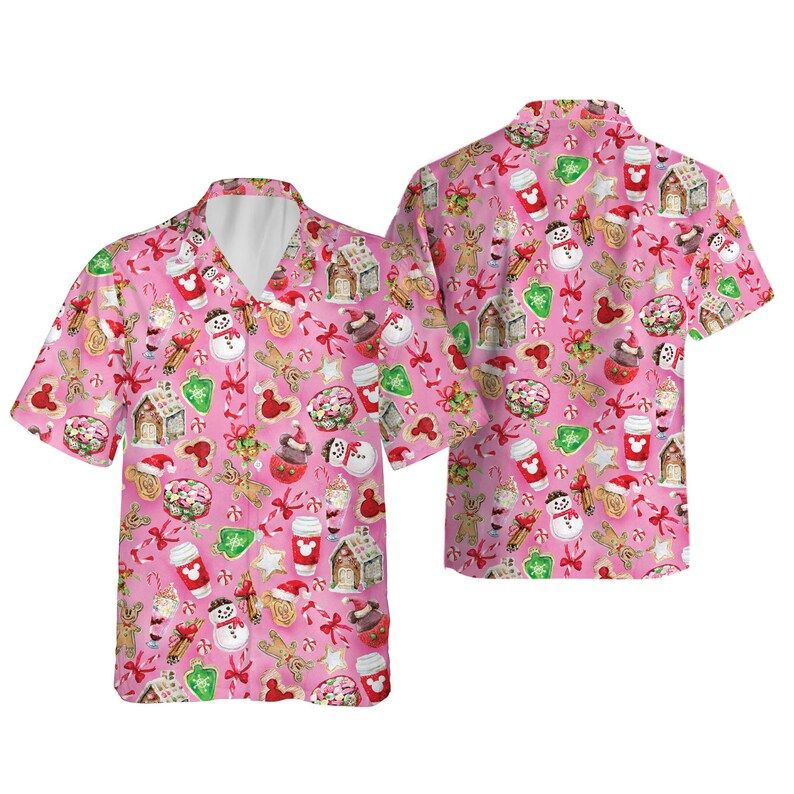 Mickey Friends Disney Christmas Hawaiian Shirts Candy Xmas Merry