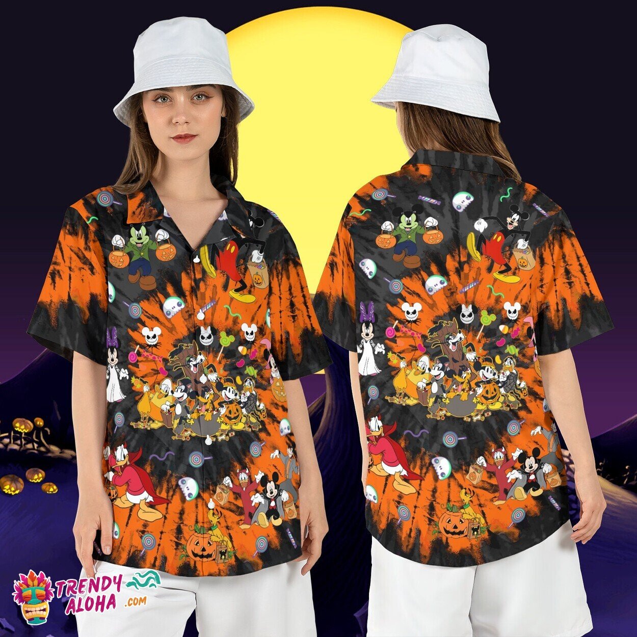 Mickey Friends Trick Treat Halloween Pumpkin Spooky Shirt