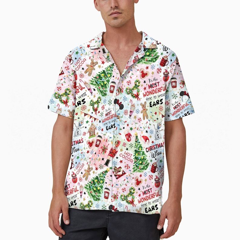 Mickey Gingerbread Disney Christmas Hawaiian Shirts Disneyland Xmas Party Up Mickey Gingerbread Disney Christmas Hawaiian Shirts Disneyland Xmas Party Up