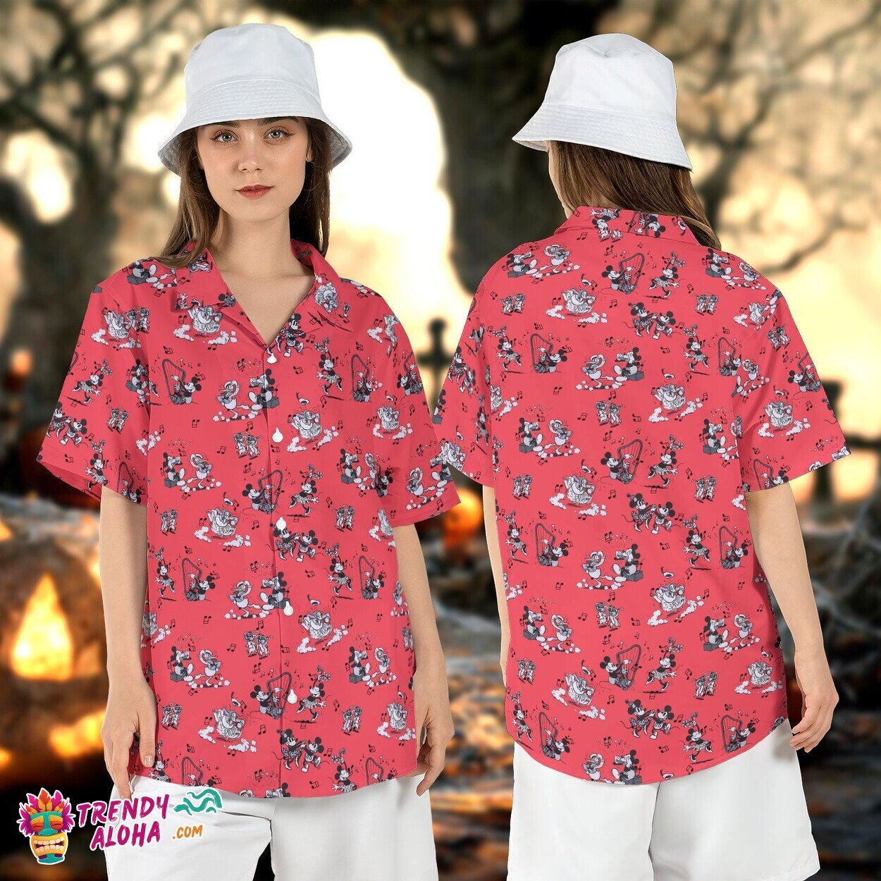 Mickey Minnie Donald Friends Summer Beach Hawaiian Aloha Shirt
