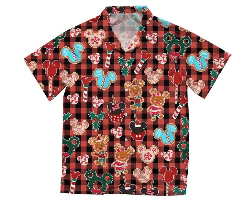 Mickey Minnie Gingerbread Snacks Disney Christmas Hawaiian Shirts Xmas Trip Mickey Minnie Gingerbread Snacks Disney Christmas Hawaiian Shirts Xmas Trip