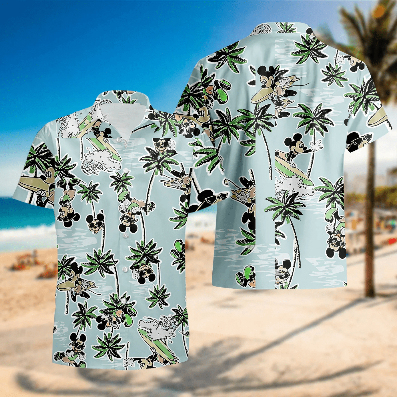 Mickey Mouse Disney Vacation Boys Hawaiian Shirt
