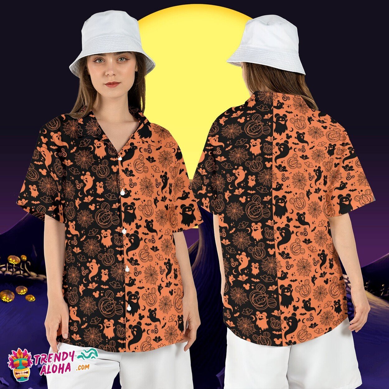 Mickey Mouse Halloween Boo Bash Ghost Pumpkin Disney Shirt