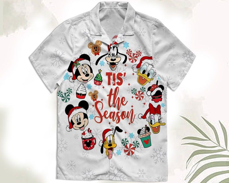 Mickey Mouse Tis The Season Hawaiian Christmas Very Merry Party Shirt