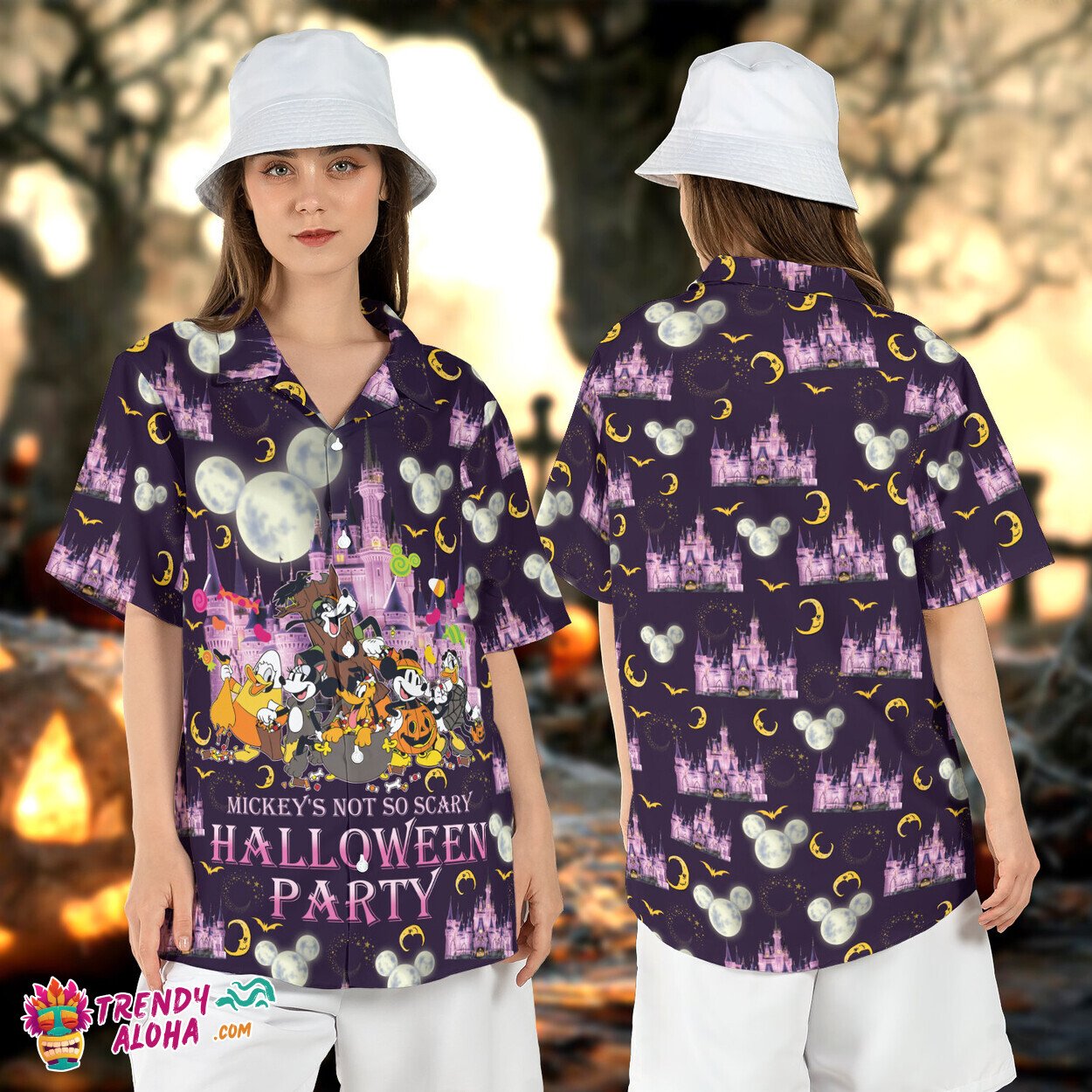 Mickey Not So Scary Halloween Party Disney Kingdom Aloha Top