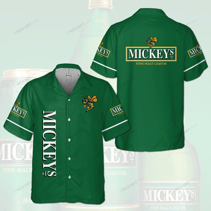 Mickeys Malt Liquor Tropical Adventure Hawaiian Shirt