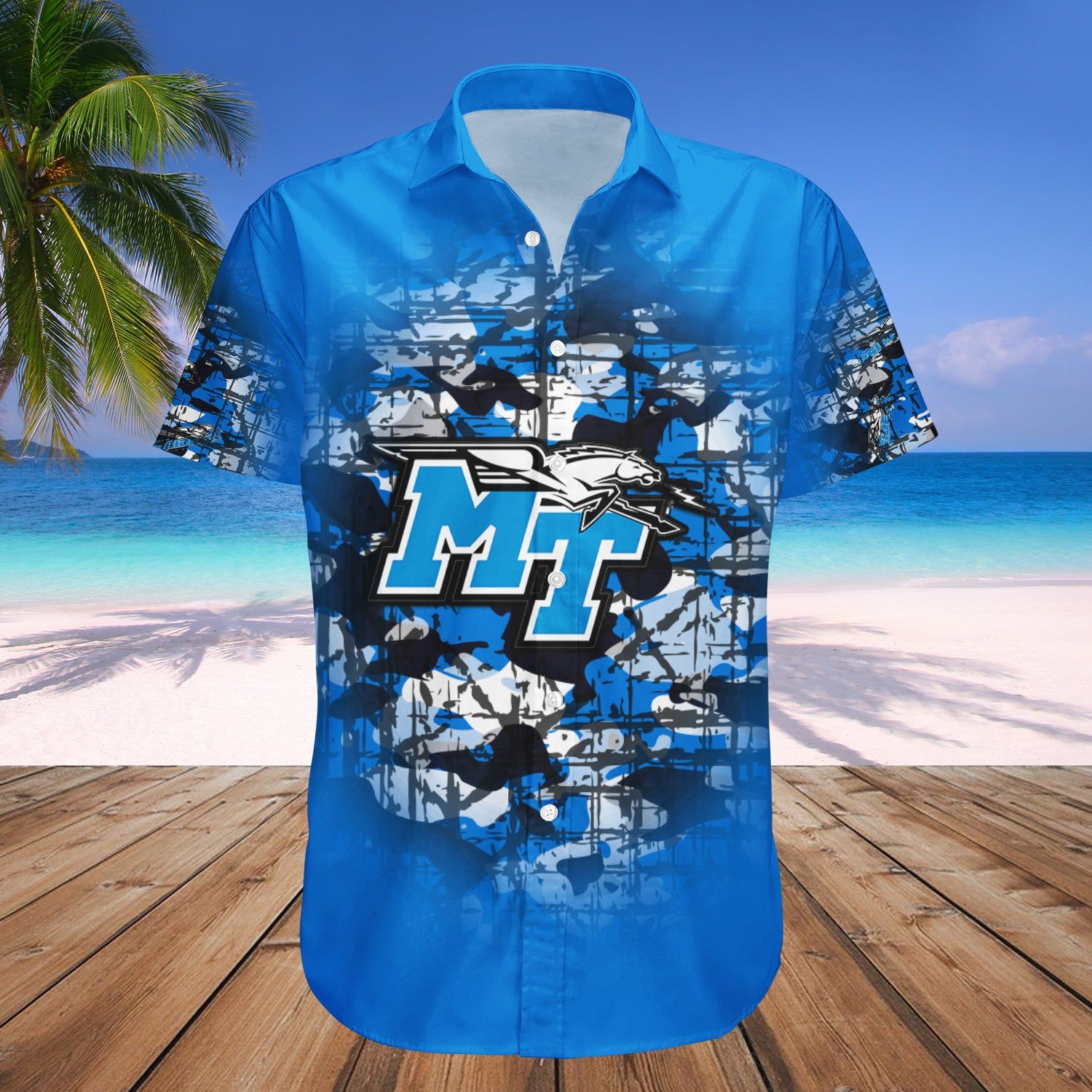 Middle Tennessee Blue Raiders Hawaii Shirt Camouflage Vintage – NCAA