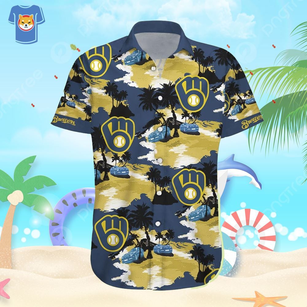 Milwaukee Brewers Beach Shirt Men And Women Gift Hawaiian Shirt