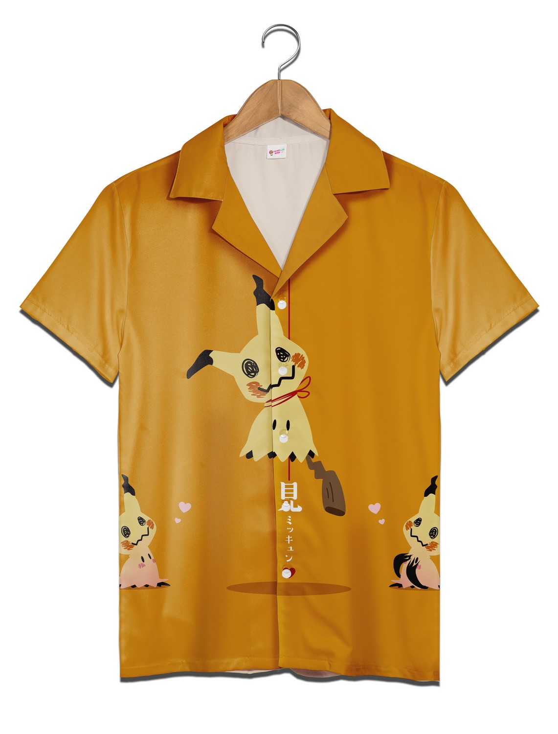 Mimikyu Pokemon Hawaiian Shirt, Ghost Fairy Type Pokemon Aloha Shirt